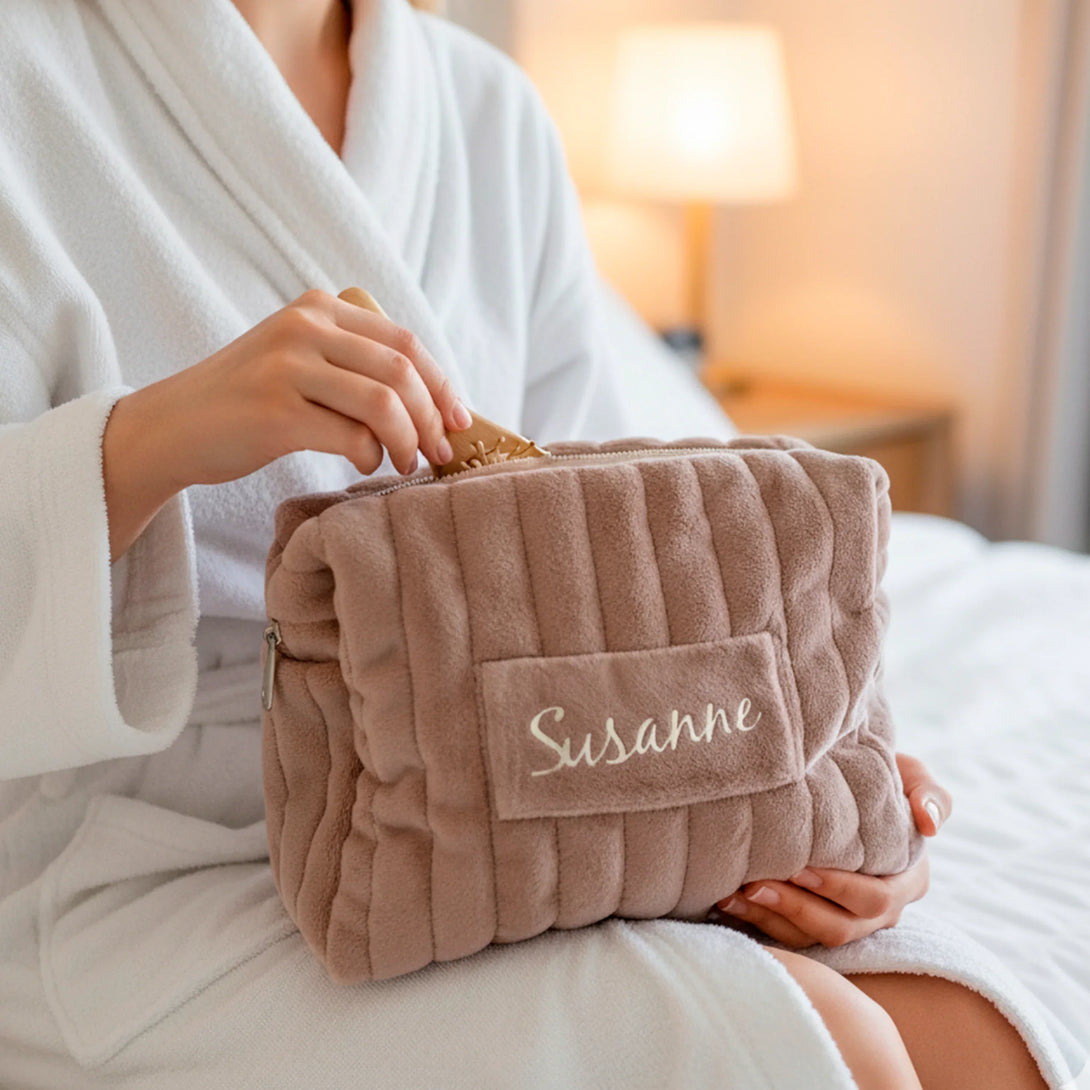 Personalized leather wallet and belt gift set for men with custom name engraving